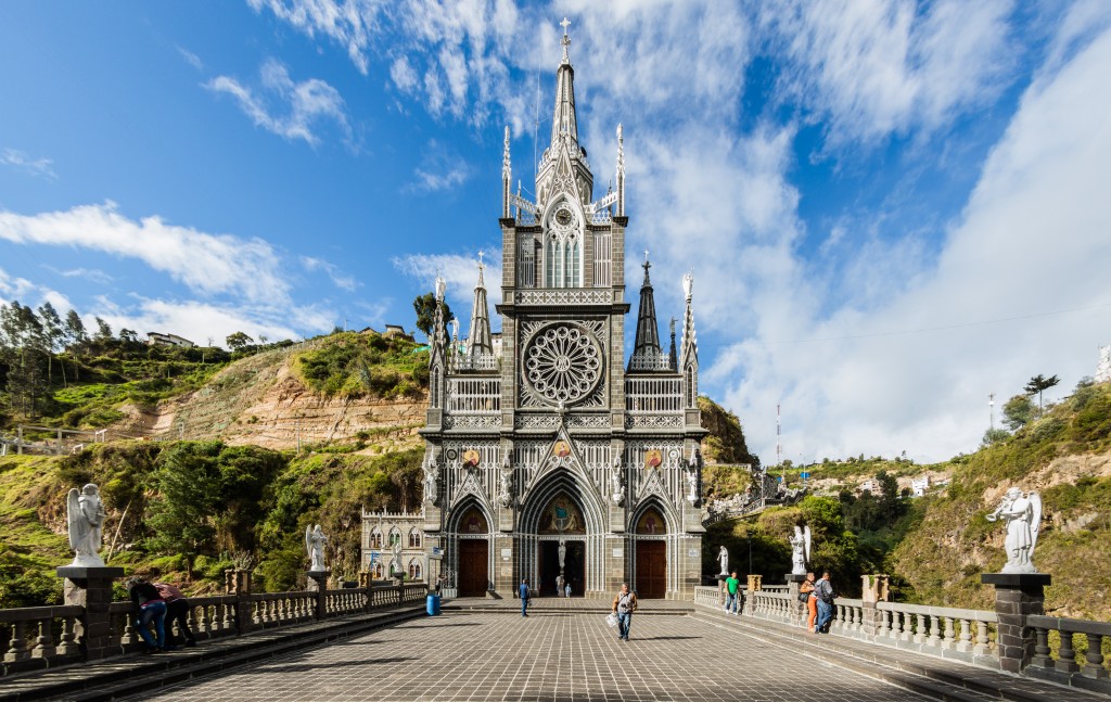 Sanktuarium w Las Lajas w Kolumbii